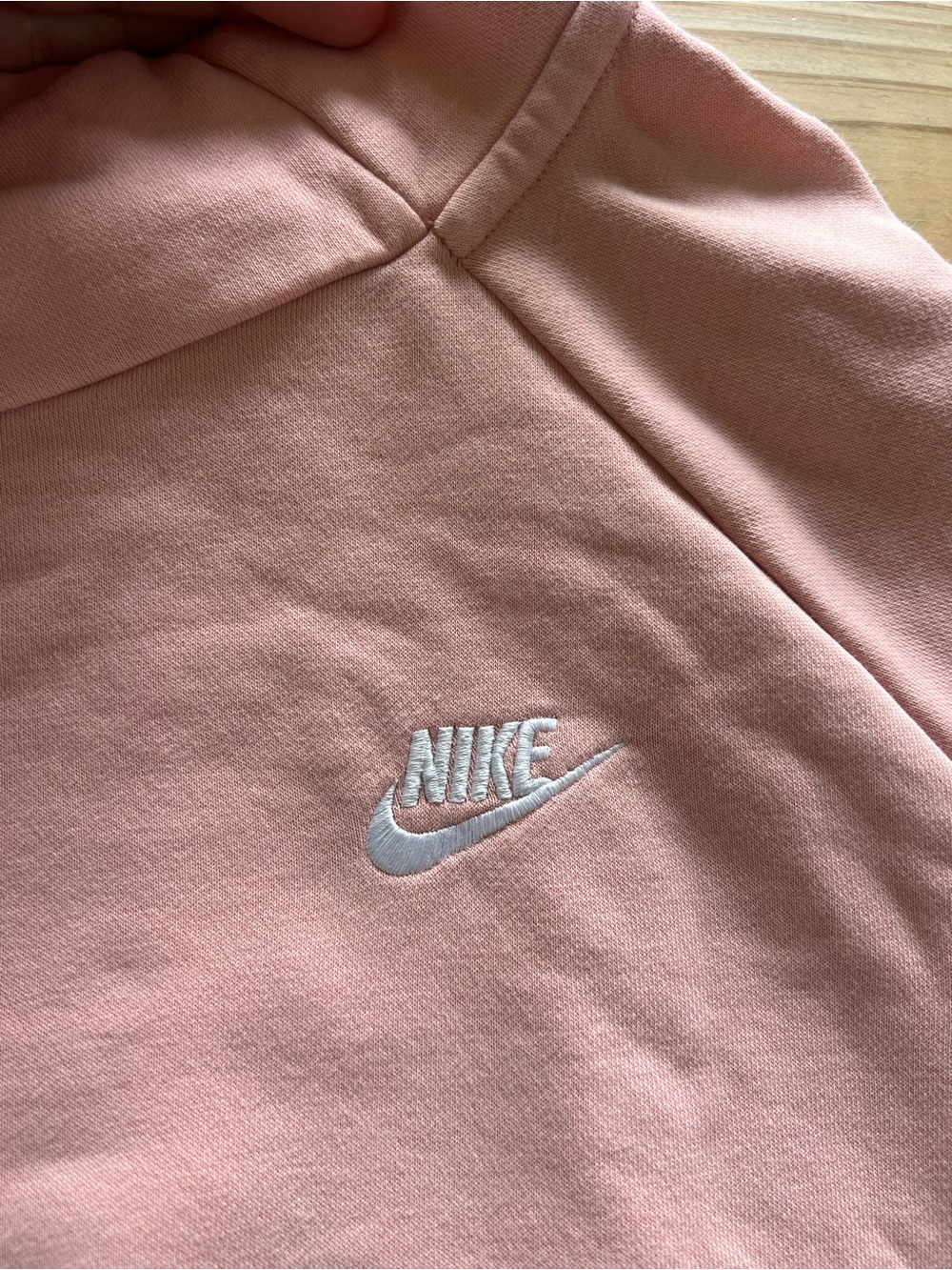 Nike Pink Scuba Hoody with White Embroidered Swoosh